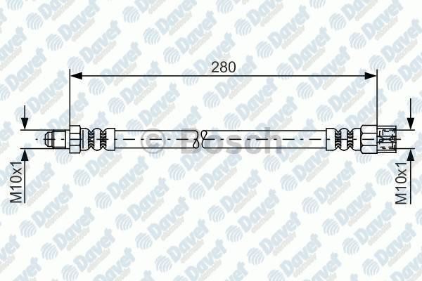 BOSCH 1987476234 Fren Hortumu Arka Disi 280mm Mb 116 126  ####